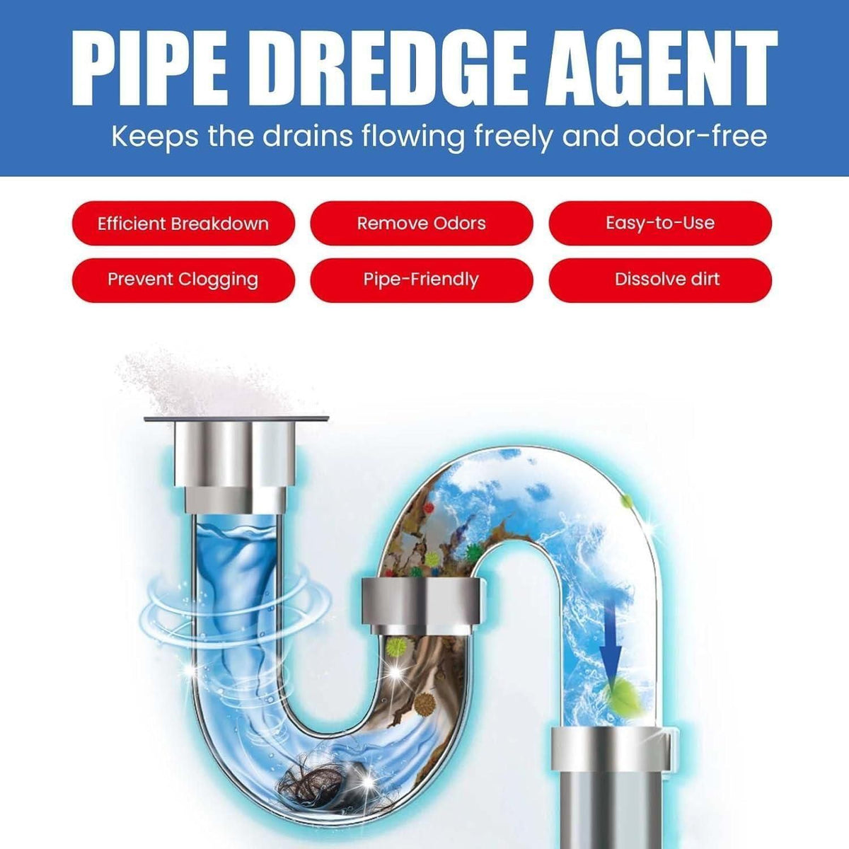 Cleaning Kitchen Pipe Dredging Agent (Pack Of 2)