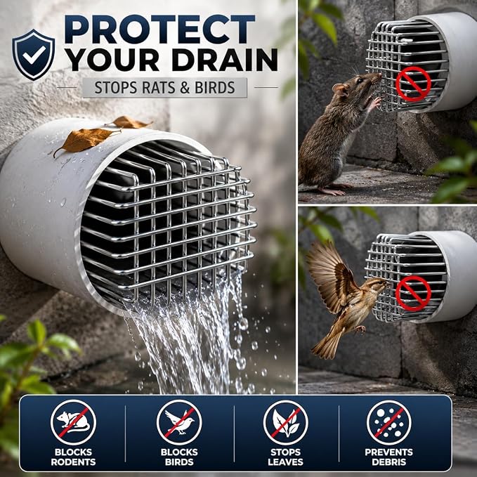 Anti-Rat Drain Cover Mesh 2.5" pipe