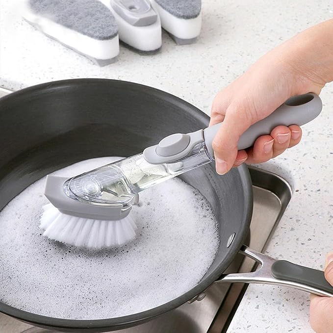 Kitchen Cleaning Scrubber Brush for Dishes (Pack of 2)