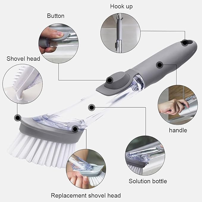 Kitchen Cleaning Scrubber Brush for Dishes (Pack of 2)