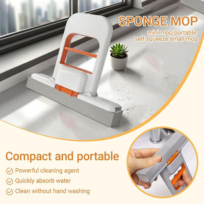 Mini Foldable Desktop Mop – Portable Cleaning Sponge Mop(Pack Of 2)