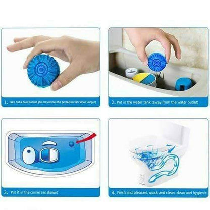 Toilet Deodorizer Bathroom Cleaner Tablet Pack Of 3 (30Pcs)