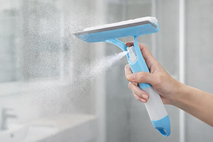 3-in-1 Spray Window Squeegee Cleaner with Built-in Water Bottle