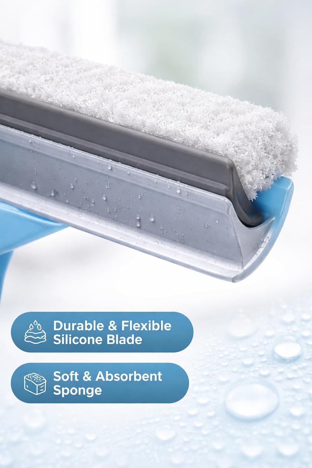 3-in-1 Spray Window Squeegee Cleaner with Built-in Water Bottle