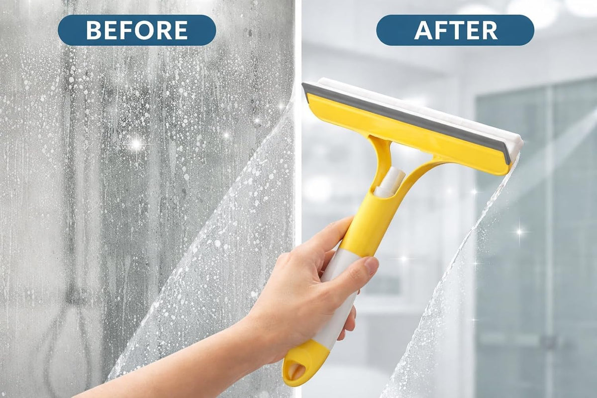 3-in-1 Spray Window Squeegee Cleaner with Built-in Water Bottle